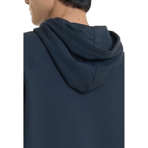 Under Armour Men's UA Rival Fleece Hoodie, (001) Black / / White, Medium