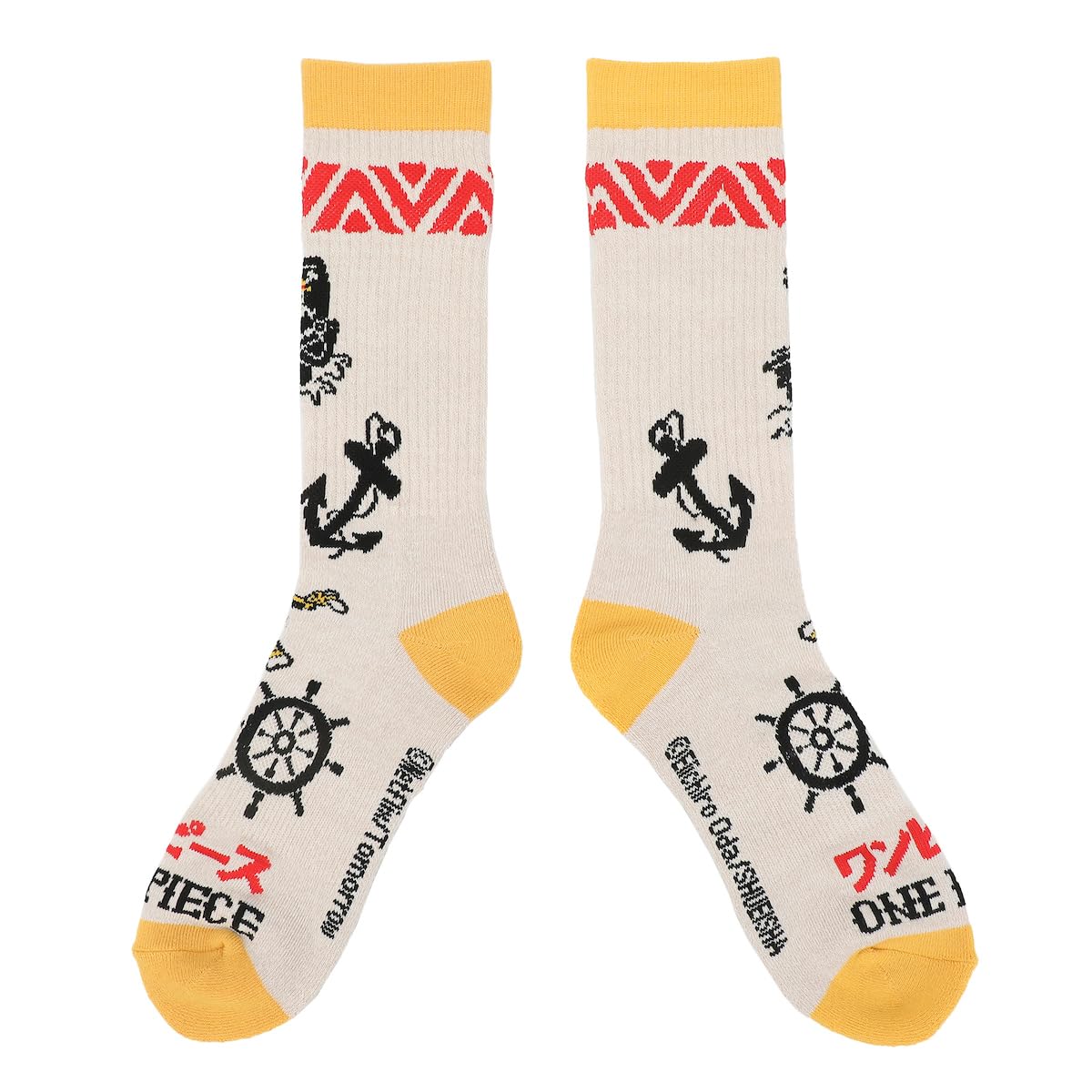 One Piece Live Action Straw Hat Pirates Adult 3-Pair Casual Crew Socks