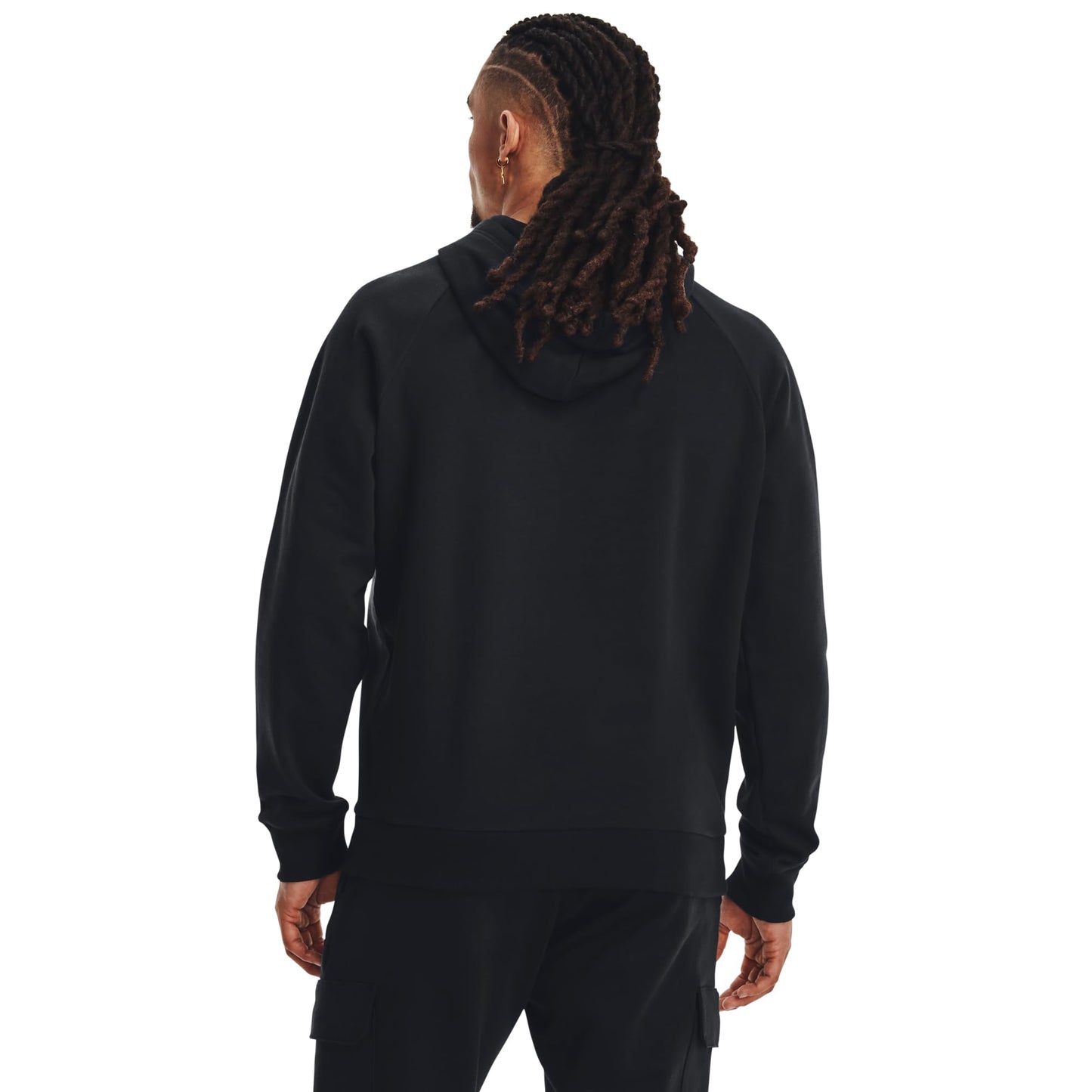 Under Armour Men's UA Rival Fleece Hoodie, (001) Black / / White, Medium
