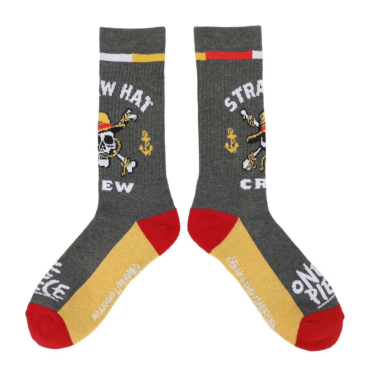 One Piece Live Action Straw Hat Pirates Adult 3-Pair Casual Crew Socks