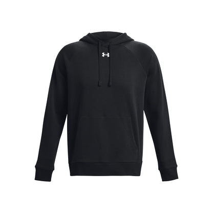 Under Armour Men's UA Rival Fleece Hoodie, (001) Black / / White, Medium
