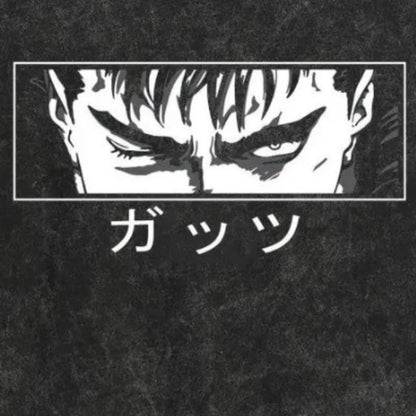 Mens Y2K 90s Berserk Shirt Vintage Shirts Animation Printed Streetwear Y2k Harajuku Summer Casual Tees Grunge Clothes, Black 2, Large
